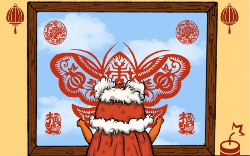 年味渐浓时 - 腊月廿八，贴窗花